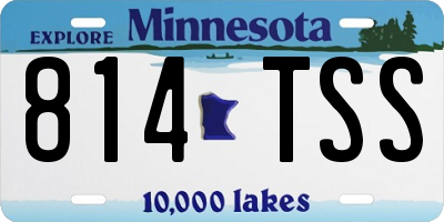 MN license plate 814TSS