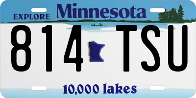 MN license plate 814TSU
