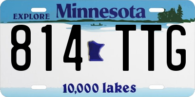 MN license plate 814TTG