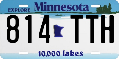 MN license plate 814TTH