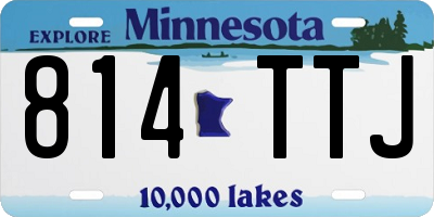 MN license plate 814TTJ