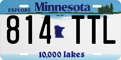 MN license plate 814TTL