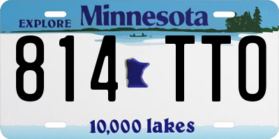MN license plate 814TTO