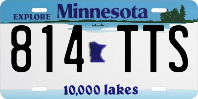 MN license plate 814TTS