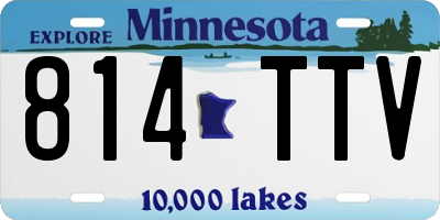 MN license plate 814TTV