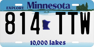 MN license plate 814TTW