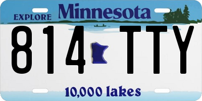 MN license plate 814TTY