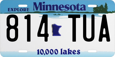 MN license plate 814TUA