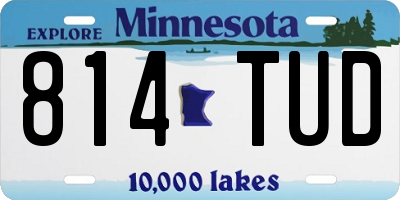 MN license plate 814TUD