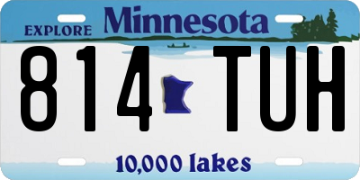 MN license plate 814TUH
