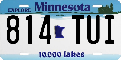 MN license plate 814TUI
