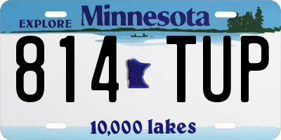 MN license plate 814TUP