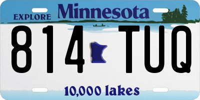 MN license plate 814TUQ