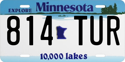 MN license plate 814TUR