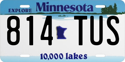 MN license plate 814TUS