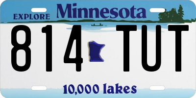 MN license plate 814TUT