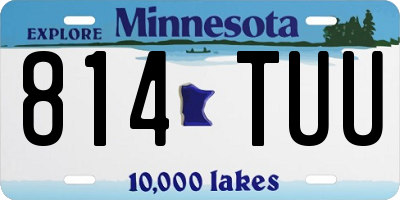 MN license plate 814TUU