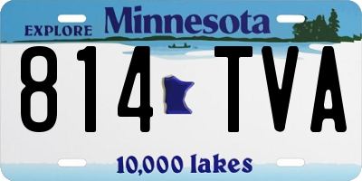 MN license plate 814TVA