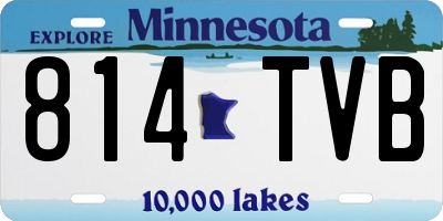MN license plate 814TVB