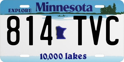 MN license plate 814TVC