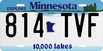 MN license plate 814TVF