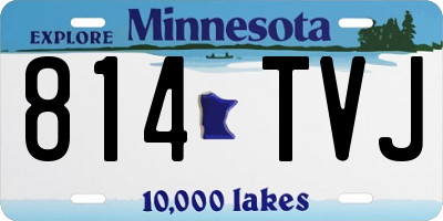 MN license plate 814TVJ