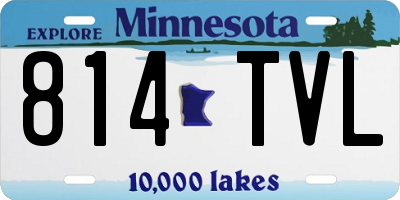 MN license plate 814TVL