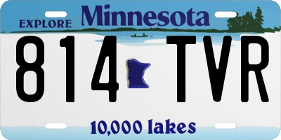 MN license plate 814TVR