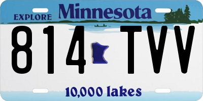 MN license plate 814TVV