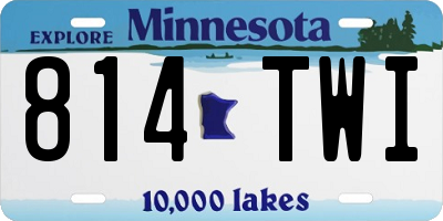MN license plate 814TWI