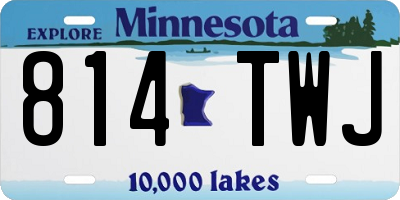 MN license plate 814TWJ