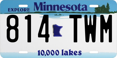 MN license plate 814TWM