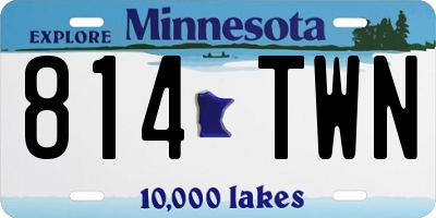 MN license plate 814TWN