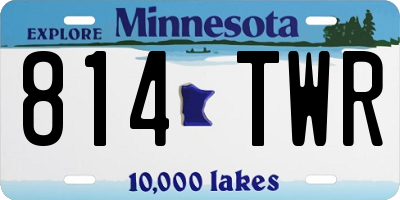 MN license plate 814TWR