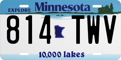 MN license plate 814TWV