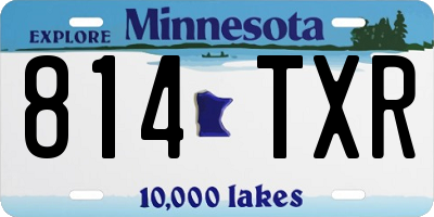 MN license plate 814TXR