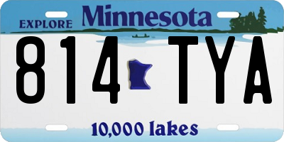MN license plate 814TYA