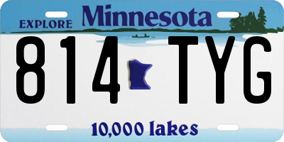 MN license plate 814TYG