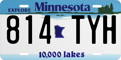 MN license plate 814TYH
