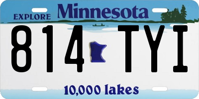 MN license plate 814TYI