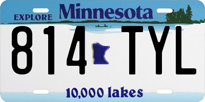 MN license plate 814TYL