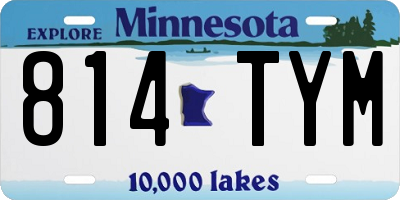 MN license plate 814TYM