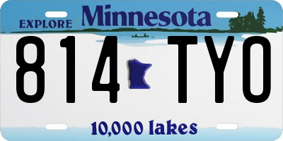 MN license plate 814TYO