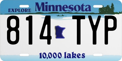 MN license plate 814TYP