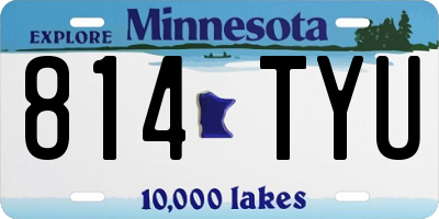 MN license plate 814TYU