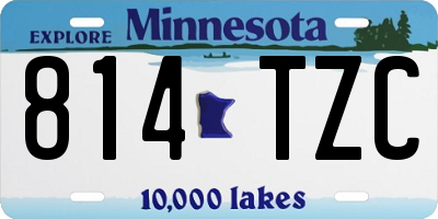 MN license plate 814TZC