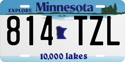 MN license plate 814TZL