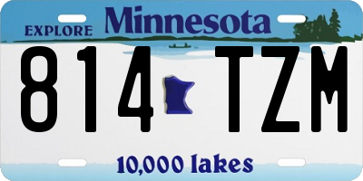 MN license plate 814TZM