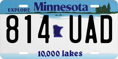 MN license plate 814UAD