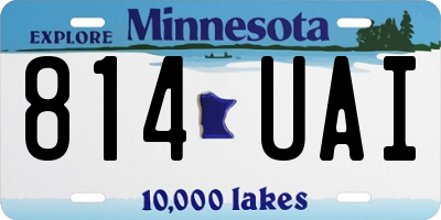 MN license plate 814UAI